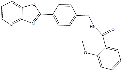 2-methoxy-N-(4-[1,3]oxazolo[4,5-b]pyridin-2-ylbenzyl)benzamide Struktur