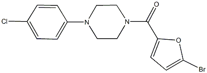 1-(5-bromo-2-furoyl)-4-(4-chlorophenyl)piperazine Struktur