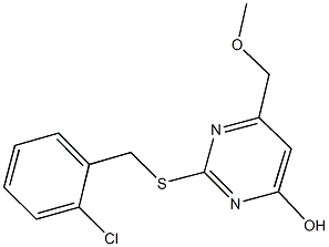 2-[(2-chlorobenzyl)sulfanyl]-6-(methoxymethyl)-4-pyrimidinol Structure