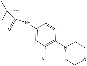 N-[3-chloro-4-(4-morpholinyl)phenyl]-2,2-dimethylpropanamide Struktur