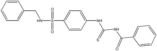 4-{[(benzoylamino)carbothioyl]amino}-N-benzylbenzenesulfonamide Struktur