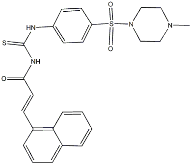 N-{4-[(4-methyl-1-piperazinyl)sulfonyl]phenyl}-N'-[3-(1-naphthyl)acryloyl]thiourea Struktur