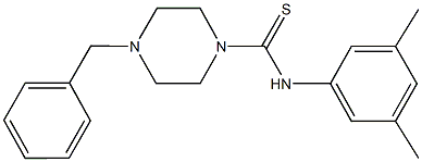 4-benzyl-N-(3,5-dimethylphenyl)-1-piperazinecarbothioamide Struktur