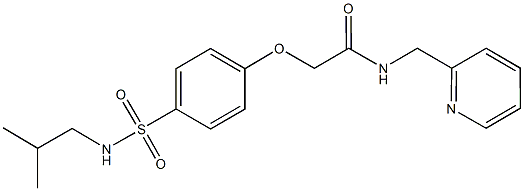 2-{4-[(isobutylamino)sulfonyl]phenoxy}-N-(2-pyridinylmethyl)acetamide Struktur