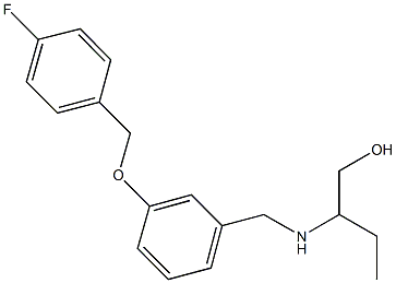 2-({3-[(4-fluorobenzyl)oxy]benzyl}amino)-1-butanol Struktur