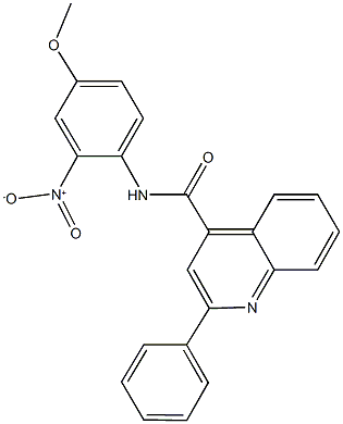 N-{2-nitro-4-methoxyphenyl}-2-phenyl-4-quinolinecarboxamide Struktur