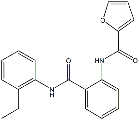 N-{2-[(2-ethylanilino)carbonyl]phenyl}-2-furamide Struktur