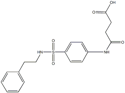 4-oxo-4-(4-{[(2-phenylethyl)amino]sulfonyl}anilino)butanoic acid Struktur