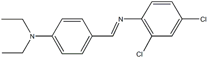 2,4-dichloro-N-[4-(diethylamino)benzylidene]aniline Struktur