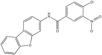 4-chloro-N-dibenzo[b,d]furan-3-yl-3-nitrobenzamide Struktur