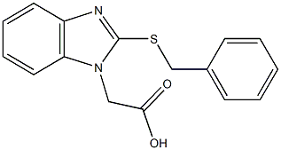 [2-(benzylsulfanyl)-1H-benzimidazol-1-yl]acetic acid Struktur