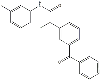 2-(3-benzoylphenyl)-N-(3-methylphenyl)propanamide Struktur