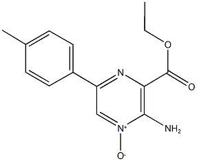 ethyl 3-amino-6-(4-methylphenyl)pyrazine-2-carboxylate 4-oxide Struktur