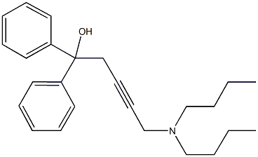 5-(dibutylamino)-1,1-diphenyl-3-pentyn-1-ol Struktur