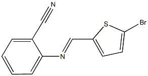 2-{[(5-bromothien-2-yl)methylene]amino}benzonitrile Struktur