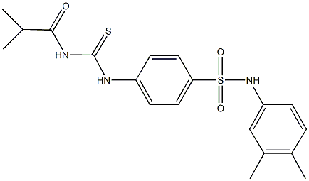 N-(3,4-dimethylphenyl)-4-{[(isobutyrylamino)carbothioyl]amino}benzenesulfonamide Struktur