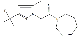 1-{[5-methyl-3-(trifluoromethyl)-1H-pyrazol-1-yl]acetyl}azepane Struktur