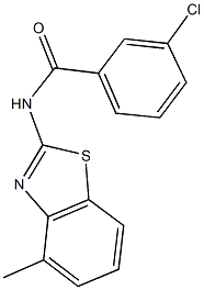 3-chloro-N-(4-methyl-1,3-benzothiazol-2-yl)benzamide Struktur