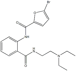 5-bromo-N-[2-({[2-(diethylamino)ethyl]amino}carbonyl)phenyl]-2-furamide Struktur