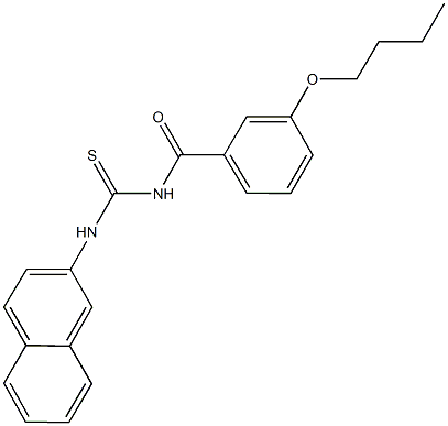 N-(3-butoxybenzoyl)-N'-(2-naphthyl)thiourea Struktur