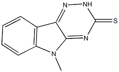 5-methyl-2,5-dihydro-3H-[1,2,4]triazino[5,6-b]indole-3-thione Struktur