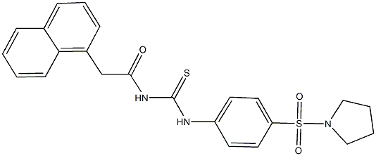 N-(1-naphthylacetyl)-N'-[4-(1-pyrrolidinylsulfonyl)phenyl]thiourea Struktur