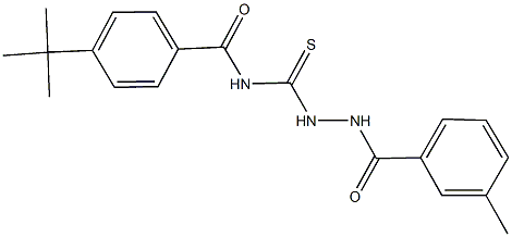 4-tert-butyl-N-{[2-(3-methylbenzoyl)hydrazino]carbothioyl}benzamide Struktur