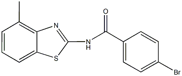 4-bromo-N-(4-methyl-1,3-benzothiazol-2-yl)benzamide Struktur