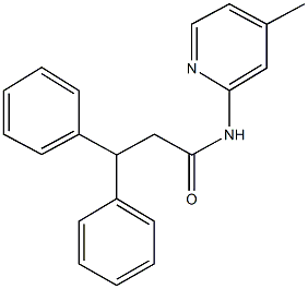 N-(4-methyl-2-pyridinyl)-3,3-diphenylpropanamide Struktur