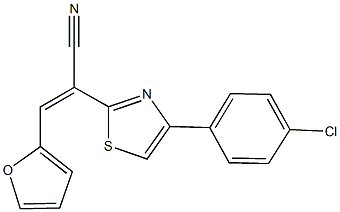 2-[4-(4-chlorophenyl)-1,3-thiazol-2-yl]-3-(2-furyl)acrylonitrile Struktur