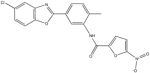 N-[5-(5-chloro-1,3-benzoxazol-2-yl)-2-methylphenyl]-5-nitro-2-furamide Struktur