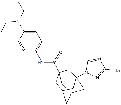 3-(3-bromo-1H-1,2,4-triazol-1-yl)-N-[4-(diethylamino)phenyl]-1-adamantanecarboxamide Struktur