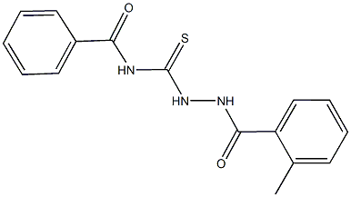 N-{[2-(2-methylbenzoyl)hydrazino]carbothioyl}benzamide Struktur