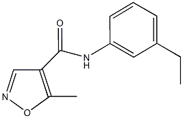 N-(3-ethylphenyl)-5-methyl-4-isoxazolecarboxamide Struktur