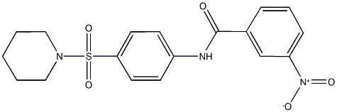 3-nitro-N-[4-(piperidin-1-ylsulfonyl)phenyl]benzamide Struktur