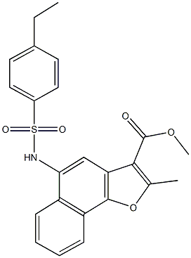 methyl 5-{[(4-ethylphenyl)sulfonyl]amino}-2-methylnaphtho[1,2-b]furan-3-carboxylate Struktur