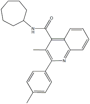 N-cycloheptyl-3-methyl-2-(4-methylphenyl)-4-quinolinecarboxamide Struktur