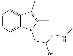 1-(2,3-dimethyl-1H-indol-1-yl)-3-(methylamino)-2-propanol Struktur