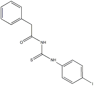 N-(4-iodophenyl)-N'-(phenylacetyl)thiourea Struktur