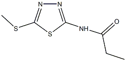 N-[5-(methylsulfanyl)-1,3,4-thiadiazol-2-yl]propanamide Struktur