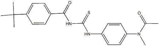 N-[4-({[(4-tert-butylbenzoyl)amino]carbothioyl}amino)phenyl]-N-methylacetamide Struktur