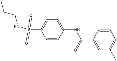 3-methyl-N-{4-[(propylamino)sulfonyl]phenyl}benzamide Struktur