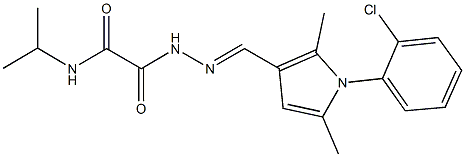 2-(2-{[1-(2-chlorophenyl)-2,5-dimethyl-1H-pyrrol-3-yl]methylene}hydrazino)-N-isopropyl-2-oxoacetamide Struktur