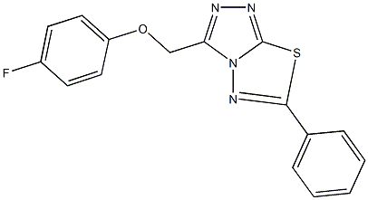 4-fluorophenyl (6-phenyl[1,2,4]triazolo[3,4-b][1,3,4]thiadiazol-3-yl)methyl ether Struktur