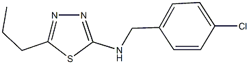 N-(4-chlorobenzyl)-N-(5-propyl-1,3,4-thiadiazol-2-yl)amine Struktur