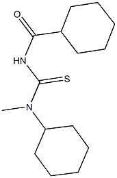 N-cyclohexyl-N'-(cyclohexylcarbonyl)-N-methylthiourea Struktur