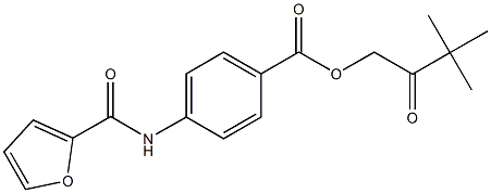 3,3-dimethyl-2-oxobutyl 4-(2-furoylamino)benzoate Struktur