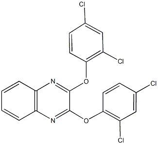 2,3-bis(2,4-dichlorophenoxy)quinoxaline Struktur