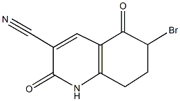 6-bromo-2,5-dioxo-1,2,5,6,7,8-hexahydro-3-quinolinecarbonitrile Struktur