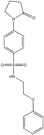 4-(2-oxo-1-pyrrolidinyl)-N-(2-phenoxyethyl)benzenesulfonamide Struktur